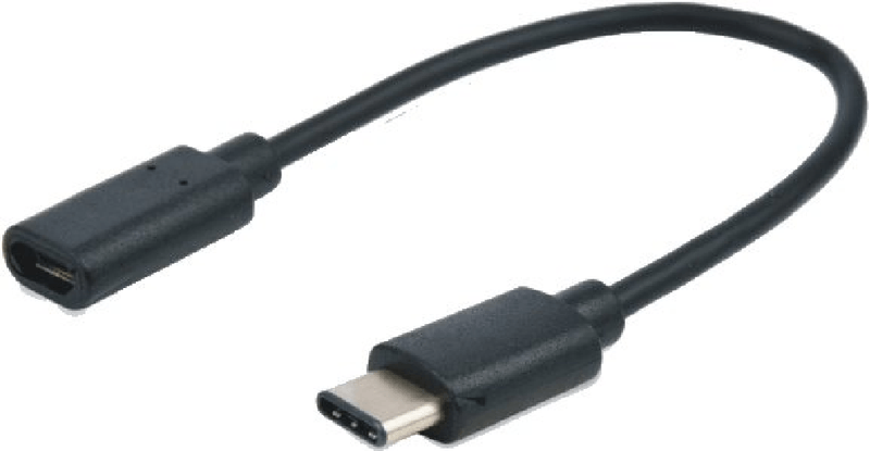 M-Cab-7003616-cavo-USB-015-m-USB-2.0-USB-C-Micro-USB-B-Nero--USB-C-2.0---MICRO-B-M-F-15CM---M-F-