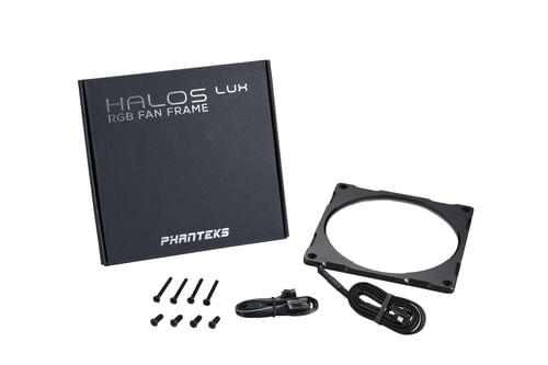 Phanteks-Halos-Lux-140mm-RGB-LED-Fan-Frame---Aluminium-Black