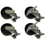 Sandberg Wheels for Alu Slatwall 4-pack (Wheels for Alu Slatwall 4-pack - Wheels for Alu Slatwall - 4-pack BlackMetallic