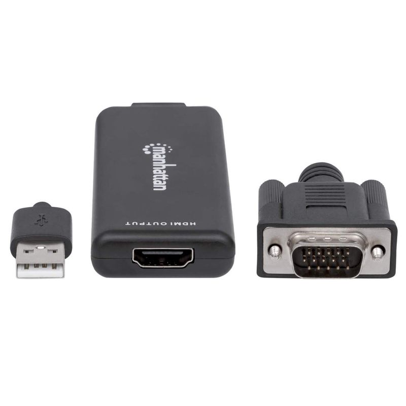 Manhattan-152426-cavo-e-adattatore-video-1-m-USB-Type-A--VGA--D-Sub--HDMI-Nero