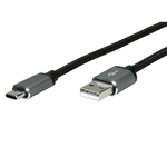 ROLINE 11029029 cavo USB 3 m USB 2.0 USB A USB C Nero Argento (ROLINE USB2.0 Cable C - A M/M 3m)