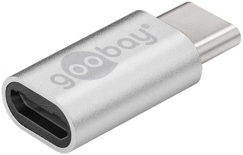 Goobay-51598-adattatore-per-inversione-del-genere-dei-cavi-USB-C-Micro-USB-B-Argento--Goobay-USB-C-to-Micro-USB-2.0-Adap