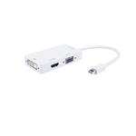 M-Cab 7003613 cavo e adattatore video Mini DisplayPort DVI-D  VGA D-Sub  HDMI Bianco (MDP 1.2 TO HDMI DVI VGA 0.15M - M/