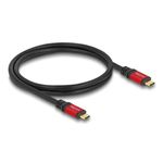 DeLOCK Cavo USB 20 Gbps USB Type-C maschio per maschio PD 3.0 100 W E-Marker 0,8 m metallo rosso