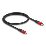 DeLOCK Cavo USB 20 Gbps USB Type-C maschio per maschio PD 3.0 100 W E-Marker 0,5 m metallo rosso