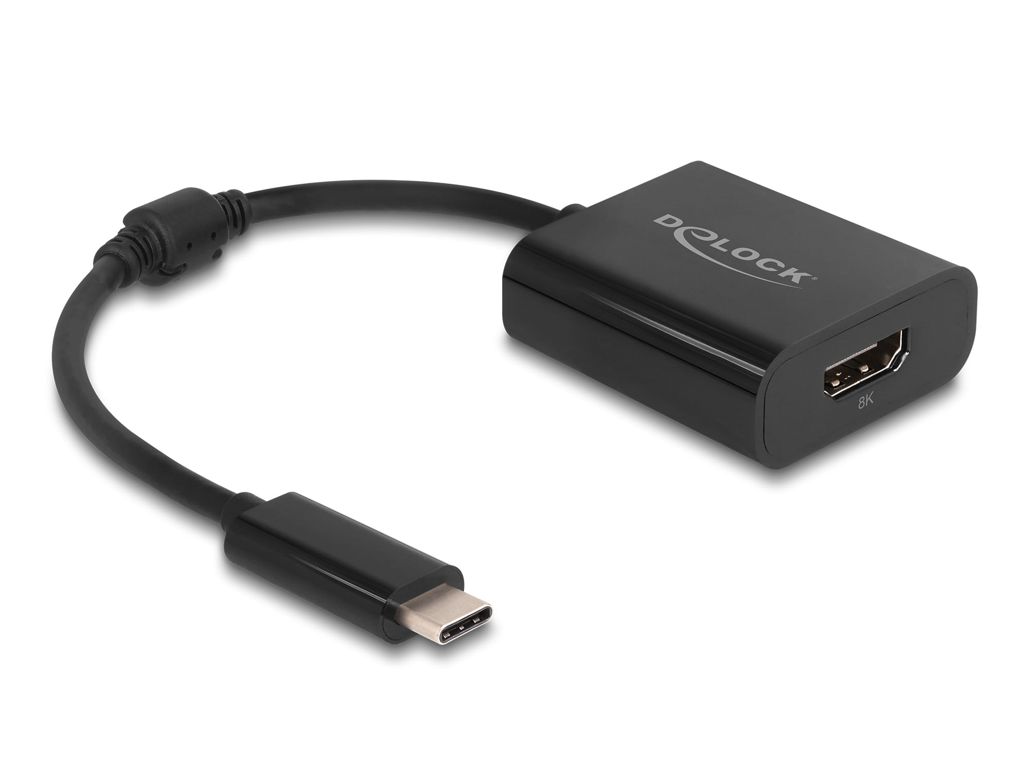 DeLOCK Adattatore USB Type-C per HDMI (DP Alt Mode) 8K con funzione HDR nero