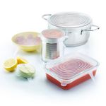 Set-di-coperchi-salvafreschezza-WESTMARK-in-silicone-rotondo-trasparente