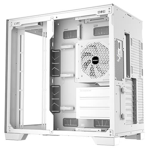 Antec-C8-Aluminium-Gaming-Case-w--Glass-Side---Front-E-ATX-Dual-Chamber-Mesh-Panels-USB-C-White