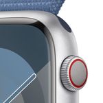 APPLE-Watch-Series-9-GPS---Cellular-45mm-Silver-Aluminium-Case-with-Winter-Blue-Sport-Loop--MRMJ3QF-A-