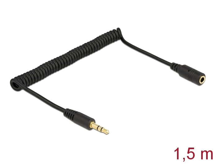 Anschlsse-1-x-35-mm-3-Pin-Klinkenstecker--1-x-35-mm-3-Pin-Klinkenbuchse--Kabelart-Spiralkabel--Drahtquerschnitt-29-AWG--