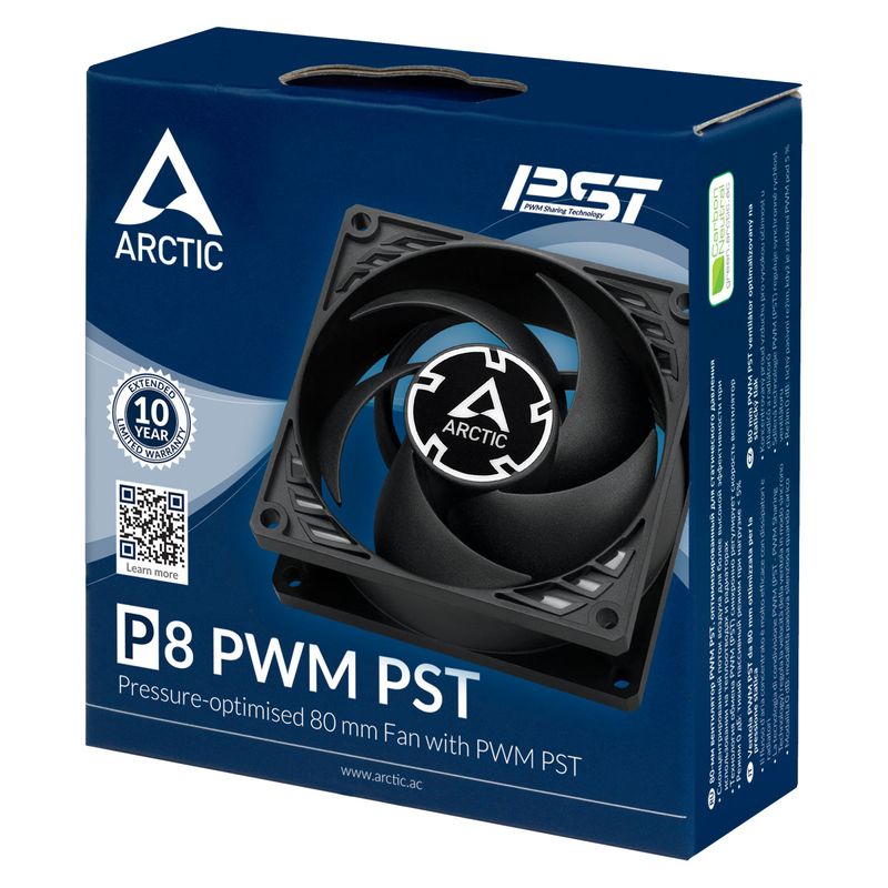 ARCTIC-P8-PWM-PST-Case-per-computer-Ventilatore-8-cm-Nero