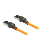 DeLOCK Cavo di rete RJ45 con funzione di ricerca porte USB Type-C Autotracciamento Cat.6A S/FTP 1 m arancione