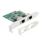 Delock Scheda PCI Express x1 a 2 x RJ45 2.5 Gigabit LAN RTL8125