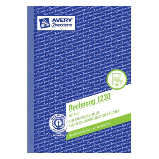 AVERY-Zweckform-modulo-fattura-libro-1230-DIN-A5-1x-100-pagine