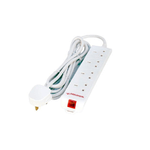 Micro Connect 4-way UK Surge Protected - Power Strip 5M White 4-way UK - Surge Protected Power Strip 5M White