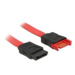 DeLOCK - Cavo SATA - Serial ATA 150/300/600 - SATA a 7 pin (M) - a - SATA a 7 pin (W) - 10 cm - Rosso (83951)