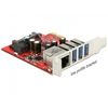 Scheda-PCI-Express-DeLock--3-x-USB-3.0-esterni-1-x-adattatore-LAN-esterno-Netvrk---USB-PCI-Express-x1