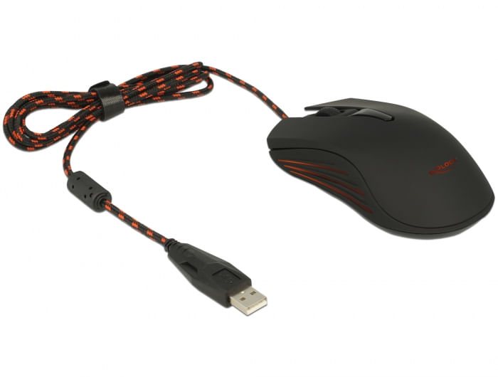 Delock-Mouse-da-gioco-USB-ottico-a-4-pulsanti