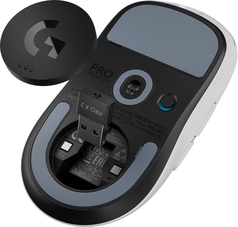 Logitech-G-PRO-X-SUPERLIGHT-2-Optisk-Trdls-Hvid