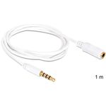 Delock Kabel Audio Klinke 35 mm Stecker / Buchse IPhone 4 Pin Dieses Klinkenkabel von Delock ist mit seinem 4 Pin Anschl