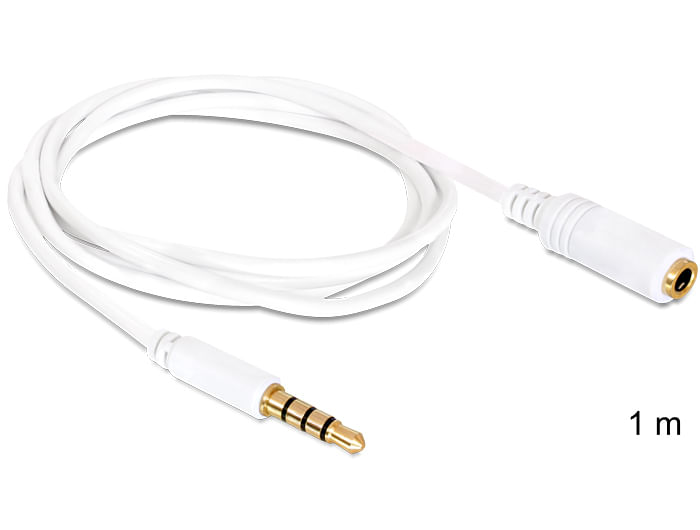 Delock-Kabel-Audio-Klinke-35-mm-Stecker---Buchse-IPhone-4-Pin-Dieses-Klinkenkabel-von-Delock-ist-mit-seinem-4-Pin-Anschl