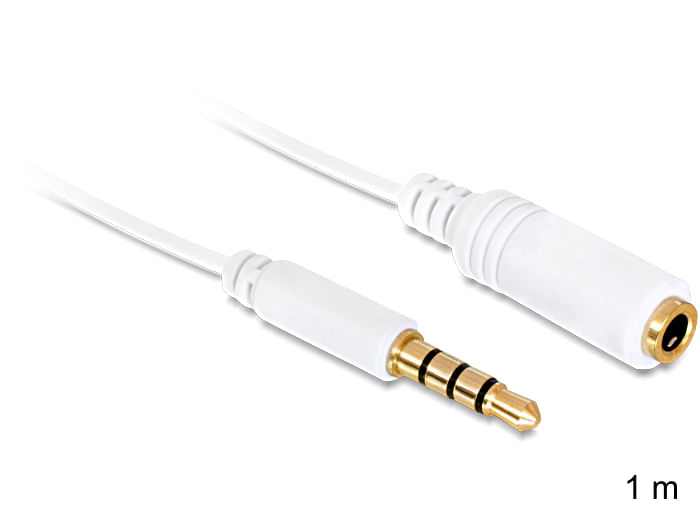 Delock-Kabel-Audio-Klinke-35-mm-Stecker---Buchse-IPhone-4-Pin-Dieses-Klinkenkabel-von-Delock-ist-mit-seinem-4-Pin-Anschl