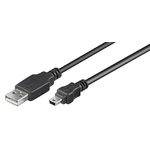 Microconnect USBAMB55 cavo USB USB 2.0 5 m USB A Mini-USB B Nero