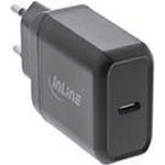 InLine Alimentatore caricabatterie USB PD singolo USB-C - Power Delivery - 25W - nero