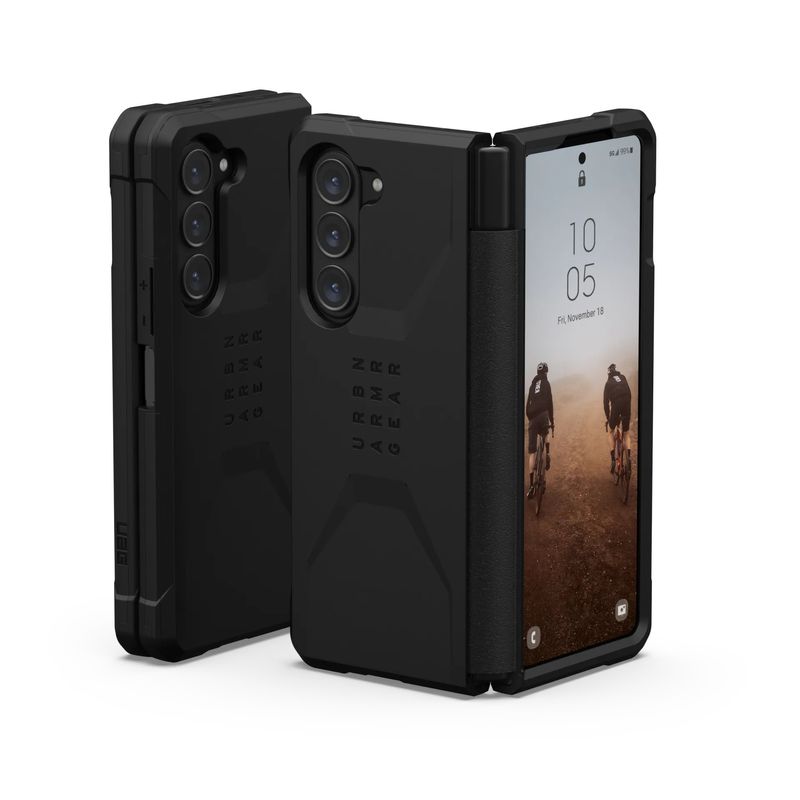 Urban-Armor-Gear-214358114040-custodia-per-cellulare-193-cm-7.6-Cover-Nero--UAG-Civilian-Series---Flip-cover-for-mobile-