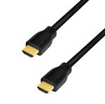 LogiLink---Premium-Highspeed-HDMI-mit-Ethernetkabel---HDMI-mannlich-bis-HDMI-mannlich---2-m---Doppelisolierung---Schwarz