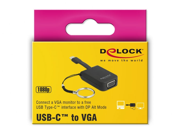 Delock-Adattatore-USB-Type-C-a-VGA--DP-Alt-Mode----portachiavi