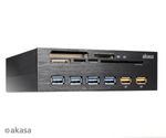 Akasa-AK-HC-07BK-lettore-di-schede-USB-2.0-eSATA-Interno-Nero--Akasa-InterConnect-EX-5.25-Internal-5-Slot-USB-3.0-and-Me