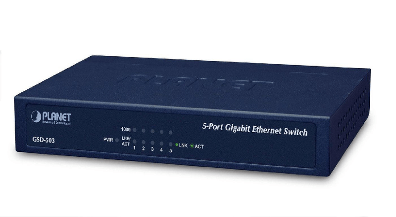 PLANET-GSD-503-Gigabit-Ethernet-10-100-1000-Blu--5-P-10-100-1000Mbps-Gigabit---Ethernet-Switch-External---Power---Metal-