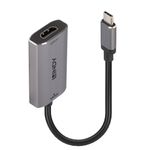 Lindy 43327 cavo e adattatore video 011 m USB tipo-C HDMI Nero Grigio (Usb Type C To Hdmi 8K - Converter - Warranty 24M)