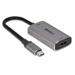 Lindy-43327-cavo-e-adattatore-video-011-m-USB-tipo-C-HDMI-Nero-Grigio--Usb-Type-C-To-Hdmi-8K---Converter---Warranty-24M-