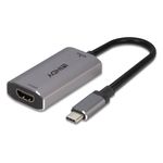 Lindy-43327-cavo-e-adattatore-video-011-m-USB-tipo-C-HDMI-Nero-Grigio--Usb-Type-C-To-Hdmi-8K---Converter---Warranty-24M-