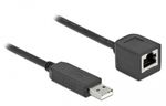 Delock---Adattatore-seriale---Da-USB--M--a-RJ-45--W----20-m---USB---USB2.0---EIA-232---Nero--64165-