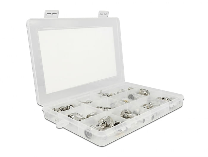 Delock-scatola-a-crimpare-48-pezzi-50-Ohm-con-connettori-BNC-TNC-e-N