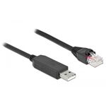 DeLOCK Cavo di connessione seriale con chipset FTDI, USB 2.0 Tipo-A maschio per RS-232 RJ45 maschio da 2 m nero