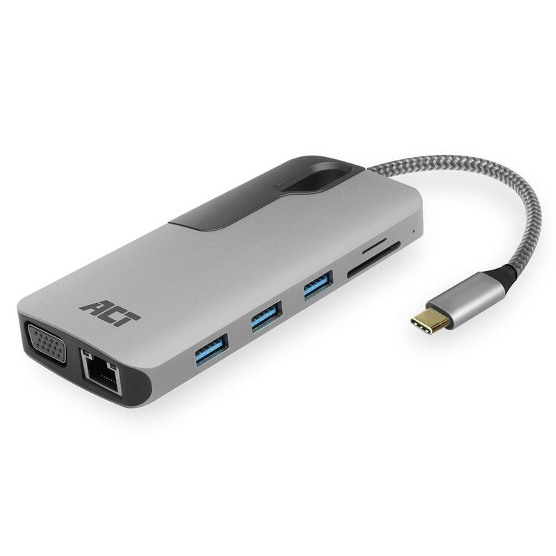 ACT-AC7043-Adattatore-multiporta-da-USB-C-a-HDMI-o-VGA-con-Ethernet-hub-USB-lettore-di-schede-audio-e-pass-through-PD