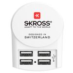 Skross 1302422 Caricabatterie per dispositivi mobili Universale Bianco AC Interno