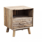 Comodino Industrial in Pino riciclato cm 55x45x62 - PINE