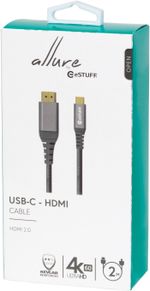 eSTUFF-ES607102-adattatore-per-inversione-del-genere-dei-cavi-HDMI-USB-C-Grigio--USB-C---HDMI-Cable-2m---USB-C-Male---HD