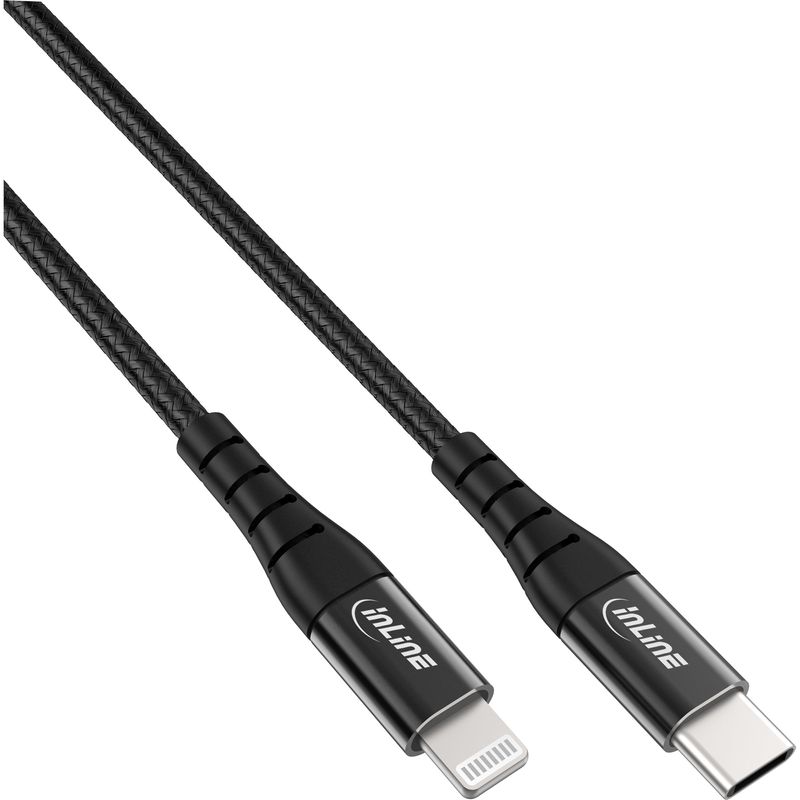 Cavo-USB-C-Lightning---per-iPad---iPhone---iPod---nero-alluminio---2m-MFi