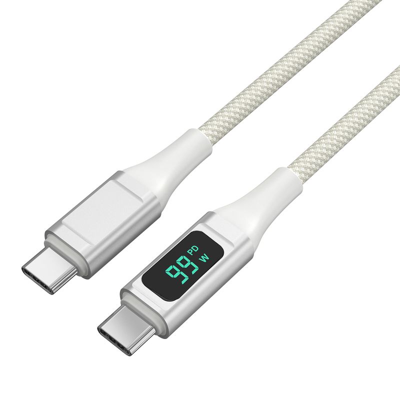 Cavo-4smarts-da-USB-C-a-USB-C-DigitCord-100W-15m-bianco