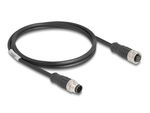 Delock-M12-Kabel-A-kodiert-8-Pin-Stecker-zu-Buchse-PVC-1-m--80803-