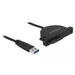 DeLOCK USB3.0 to Slim SATA Converter - Speicher-Controller - SATA 6Gb/s - 6 Gbit/s - USB3.0 - Schwarz (64048)