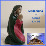 Madonnina presepe artigianale madonna in resina da cm 10 decorazioni natalizie  vintage addobbi di natale creazioni presepio