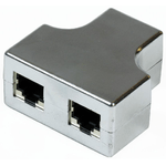 Microconnect MPK402-M divisore di rete Nero (Y-ADAPTER RJ45-2xRJ45 F/F 8P - RJ45 Y-ADAPTER shielded - Warranty 300M)