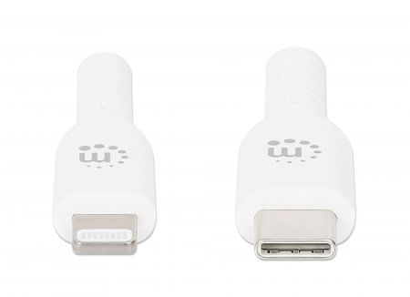 Manhattan-394505-cavo-per-cellulare-Bianco-05-m-USB-C-Lightning--USB-C-to-Lightning-Cable-Charge---Sync-0.5m-White-For-A